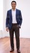 Indigo Blazer Mens Plaid Jacket