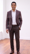 Plum Blazer Men's Plaid Jackets Single Breasted Jacket