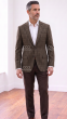 Brown Plaid Blazer Men's Sport Coats