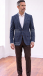 Sapphire Plaid Blazer Men's Sport Coats