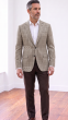 Taupe Plaid Blazer Men's Sport Coats