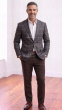 Brown Blazer Single Breasted Jacket Men's Coats