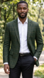 Statement Men's Outlet 100% Wool Modern Fit Sport Coat - Textured Plaid