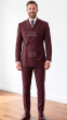 Statement Men's Outlet 2 Piece Modern Fit Double Breasted Suit - Sleek Finish
