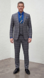 Grey Suit Slim Fit Suit for Men Super Stretch Fabric Machine Washable Adjustable Waistband