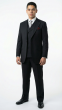 Apollo King Men's 3pc 100% Wool Suit - Wide Peak Lapel