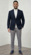 Navy Blazer Suit Jacket Mens Sport Coats