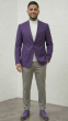 Purple Blazer Suit Jacket Mens Sport Coats