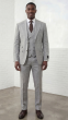 Statement Men's Outlet 3 Piece Modern Fit 100% Wool Suit - Peak Lapel