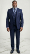 Navy Wool Suit Men's Suits