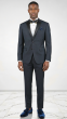 Navy Mens Tuxedo Slim Fit Shawl Lapel