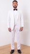 White Tux Wool Tuxedos Mens 3 Piece Tuxedos