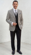 Vinci Men's 3 Piece Modern Fit Suit - Houndstooth Jacket