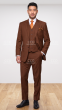 Copper Suits Mens 3 Piece Notch Lapel Suit