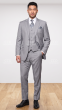 Grey Suits Mens 3 Piece Notch Lapel Suit