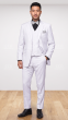 White Suits Mens 3 Piece Notch Lapel Suit
