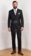Black Suit Mens 3 Piece Suits Peak Lapel Double Breasted Suit Jacket
