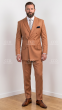 Copper Suit Mens 3 Piece Suits Peak Lapel Double Breasted Suit Jacket