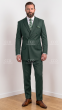 Hunter Green Suit Mens 3 Piece Suits Peak Lapel Double Breasted Suit Jacket