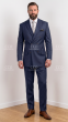 Navy Suit Mens 3 Piece Suits Peak Lapel Double Breasted Suit Jacket