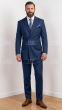 Sapphire Suit Mens 3 Piece Suits Peak Lapel Double Breasted Suit Jacket
