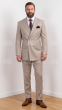 Tan Suit Mens 3 Piece Suits Peak Lapel Double Breasted Suit Jacket