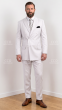 White Suit Mens 3 Piece Suits Peak Lapel Double Breasted Suit Jacket