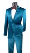 Vinci Men's Wool Feel 2 Piece Ultra Slim Fit Suit - Sleek Sharkskin