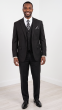 Black Pinstripe Suit Mens 3 Piece
