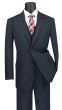 Vinci Men's 3 Piece Wool Feel Executive Suit - Big and Tall Sizing