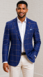 Indigo Blazer Wool Sport Coats Mens Jackets