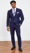 Statement Men's Outlet 2 Piece 100% Wool Modern Fit Suit - Subtle Texture