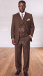 Statement Men's 3 Piece 100% Wool Fashion Outlet Suit - Bold Pinstripe