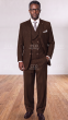 Statement Men's 3 Piece 100% Wool Fashion Outlet Suit - Bold Pinstripe