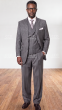Statement Men's 3 Piece 100% Wool Fashion Outlet Suit - Bold Pinstripe