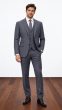 Grey Pinstripe Suit Men's 3 Piece Suits