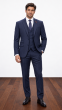 Navy Pinstripe Suit Men's 3 Piece Suits