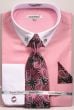 Daniel Ellissa Men's French Cuff Shirt Set - Fashion Collar Bar