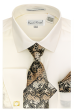 Karl Knox Men's French Cuff Shirt Set - Exciting Jacquard