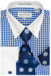 Karl Knox Men's French Cuff Shirt Set - Bullseye Polka Dot