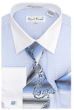 Karl Knox Men's French Cuff Shirt Set - Light Checker