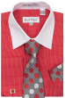 Karl Knox Men's French Cuff Shirt Set - Polkadot