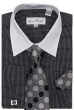 Karl Knox Men's French Cuff Shirt Set - Polkadot