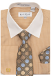 Karl Knox Men's French Cuff Shirt Set - Polkadot