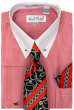 Karl Knox Men's French Cuff Shirt Set - Patterned Stripes