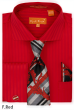 Karl Knox Men's French Cuff Shirt Set - Subtle Stripe