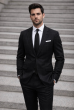 Black Suits for Men Windowpane Plaid Suit