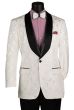 White Mens Blazer Shawl Lapel Bow Tie