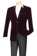 CCO Men's Velvet Slim Outlet Sport Coat - Faux Leather Trim