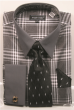 Avanti Uomo Men's French Cuff Shirt Set - Unique Windowpane